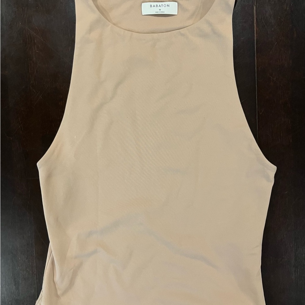 Aritzia Babaton Contour High-neck Bodysuit - Color: Nude